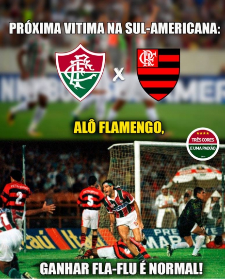 Após classificação do Fluminense, torcedores já preparam memes sobre o Fla x Flu na próxima fase da competição