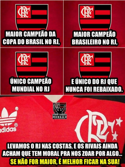 Mesmo derrotados, flamenguistas n&atilde;o perderam a oportunidade de cutucar os rivais