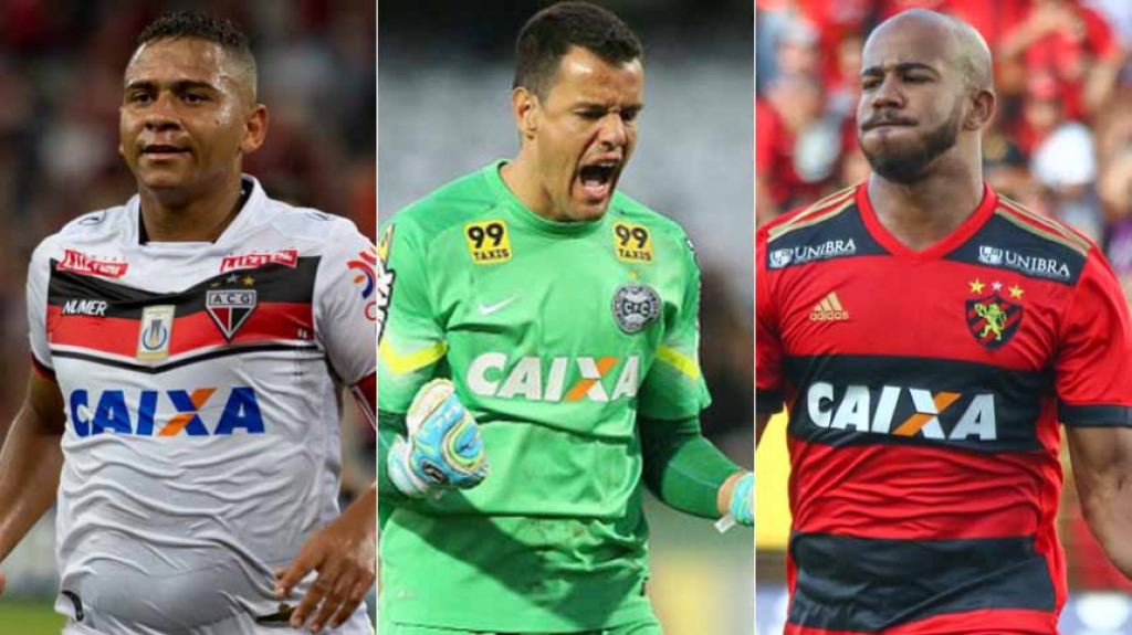 Montagem - Walter (Atl&eacute;tico-GO), Wilson (Coritiba) e Patrick (Sport)