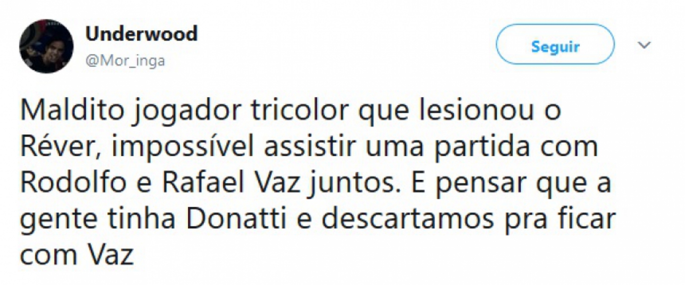 Rafael Vaz foi muito criticado nas redes sociais durante derrota para o Palmeiras