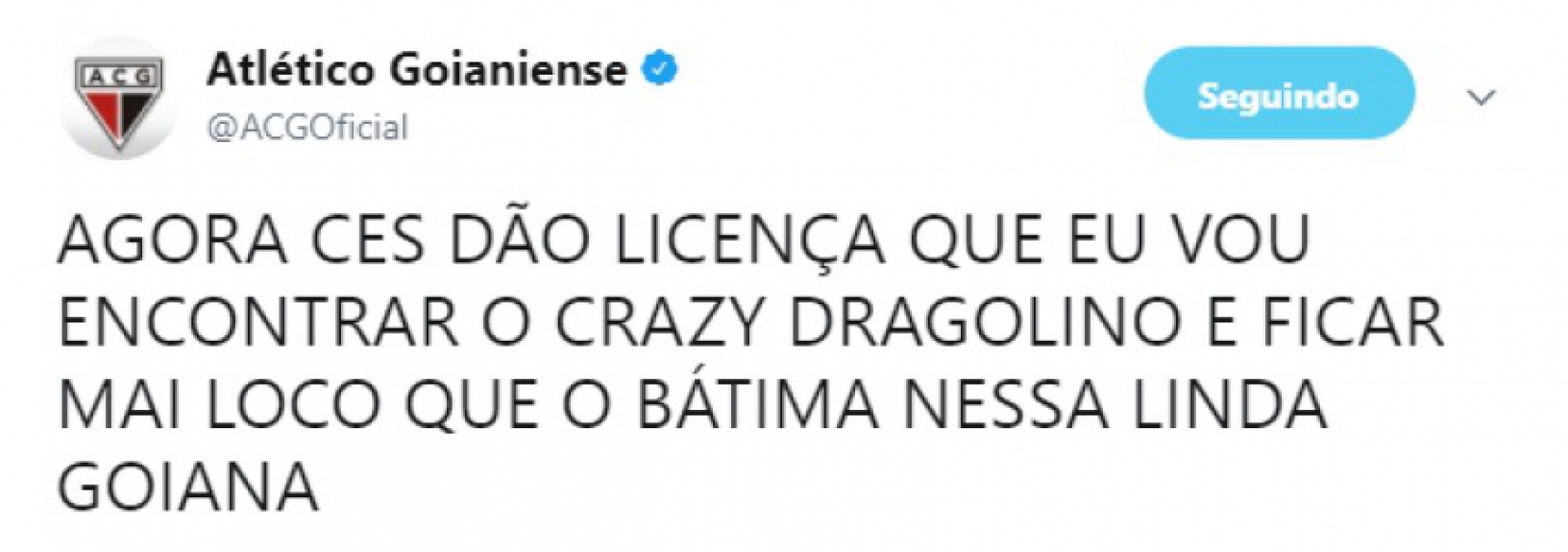 Crazy Dragolino &eacute; o apelido carinhoso dado ao mascote do clube