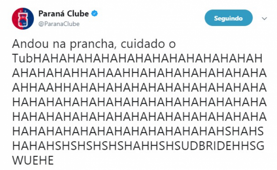 Tamb&eacute;m tem cutucada ao rival Londrina. Ao contr&aacute;rio do Paran&aacute;, o Tubar&atilde;o n&atilde;o conseguiu acesso para S&eacute;rie A 2018