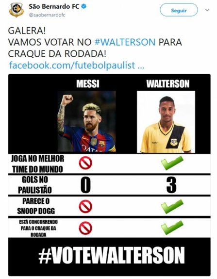 O S&atilde;o Bernardo &eacute; mais um dos pequenos que gostam de fazer piadas no Twitter