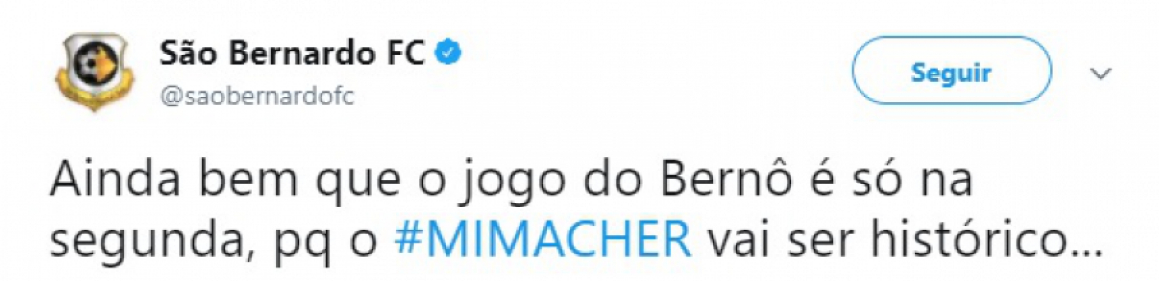 O S&atilde;o Bernardo &eacute; mais um dos pequenos que gostam de fazer piadas no Twitter