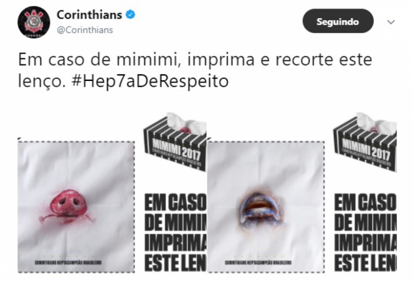 Ap&oacute;s o t&iacute;tulo do Brasileir&atilde;o, a maior mitada do ano: len&ccedil;os de papel com focinho de porco e boca de peixe