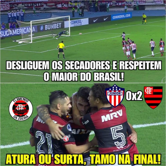 Flamenguistas vibram com vit&oacute;ria sobre o Junior Barranquilla e classifica&ccedil;&atilde;o para final da Copa Sulamericana