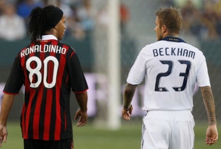 Homenagem de Beckham a Ronaldinho Ga&uacute;cho
