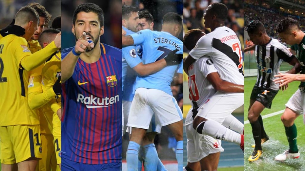 Gol do PSG/Gol do Barcelona /Gol do Manchester City/Gol do Vasco/ Jogo entre Palmeiras e Santos