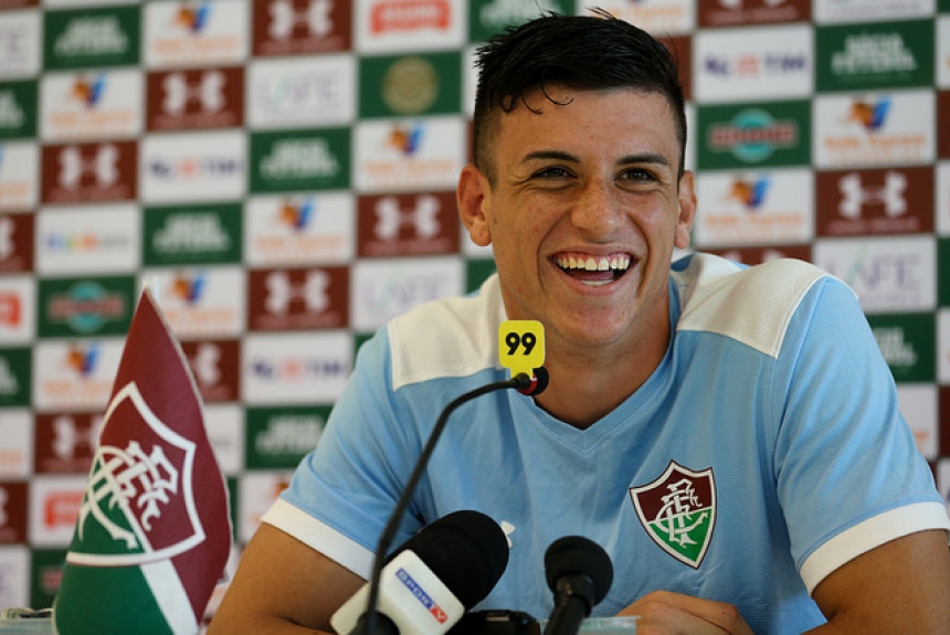 Iba&ntilde;ez em coletiva no CT Pedro Antonio