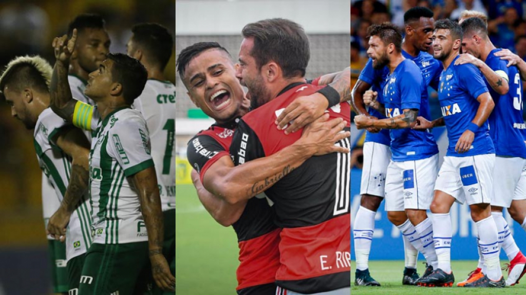 Montagem Palmeiras/Flamengo/Cruzeiro