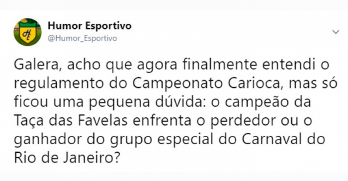 Internet faz piadas com regulamento confuso do Campeonato Carioca