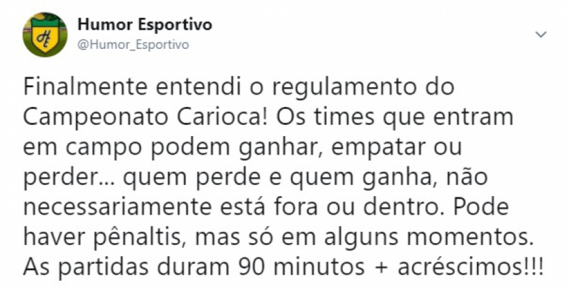 Internet faz piadas com regulamento confuso do Campeonato Carioca