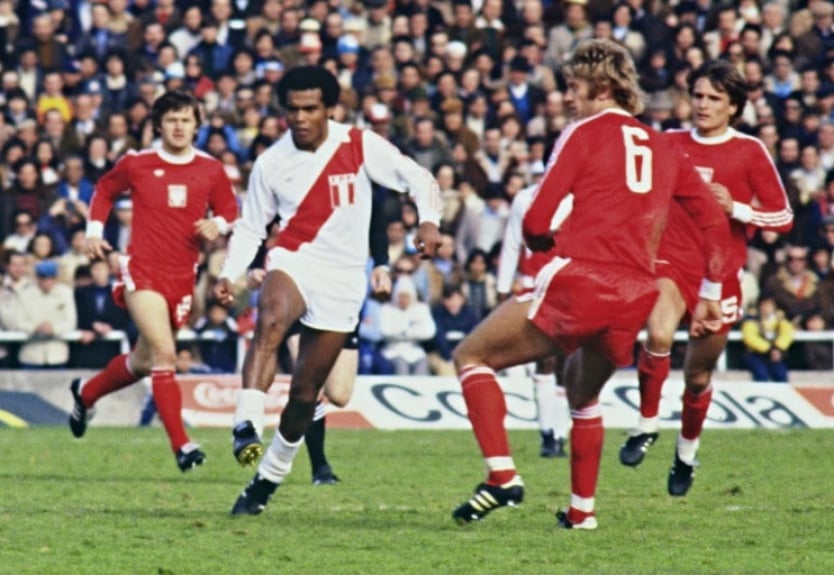 Teófilo Cubillas, atacante do Peru, na Copa de 78