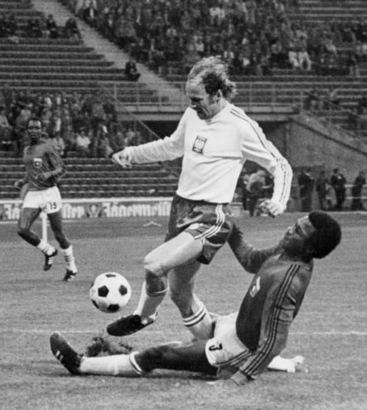 Grzegorz Lato, da Polônia, na Copa de 74