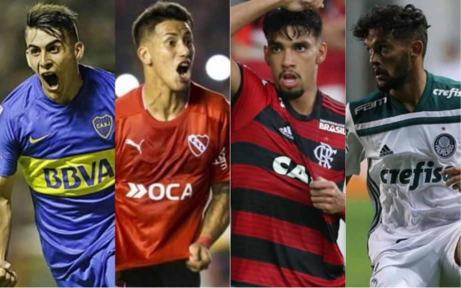 Cristian Pav&oacute;n, Maximiliano Meza, Lucas Paquet&aacute; e Gustavo Scarpa