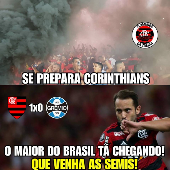 Os melhores memes da vit&oacute;ria do Flamengo diante do Gr&ecirc;mio