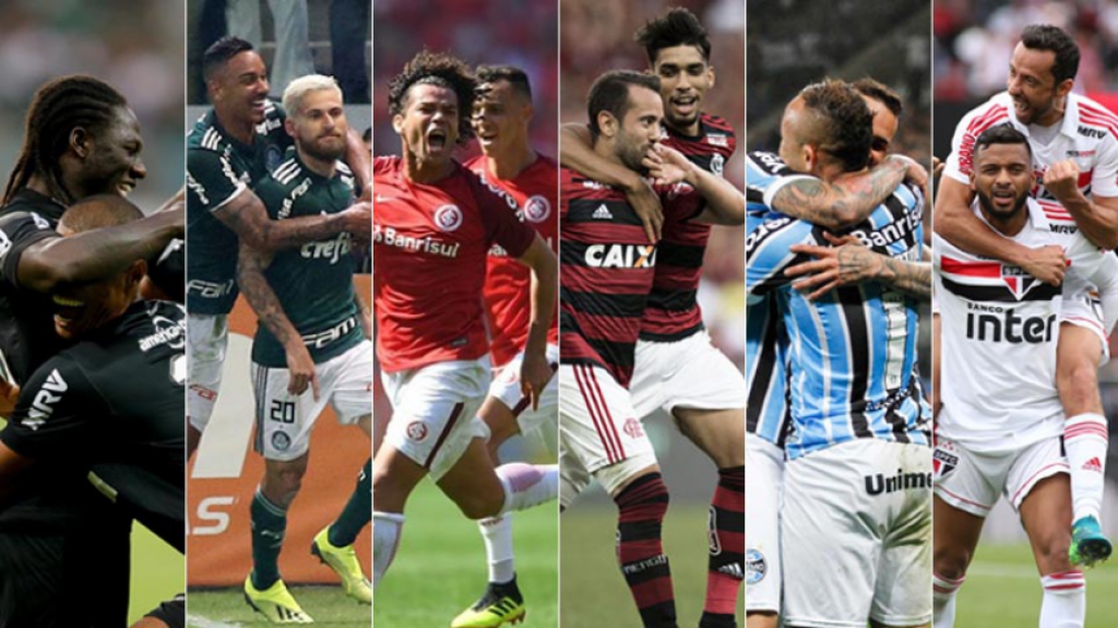 Montagem seis primeiros colocados