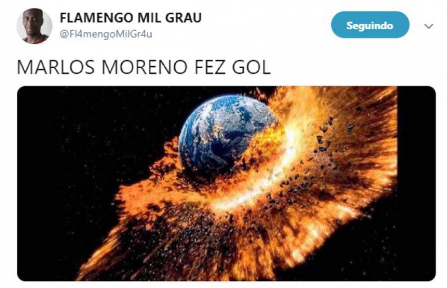 Rubro-negros fazem piadas com gol de Marlos Moreno contra o Palmeiras