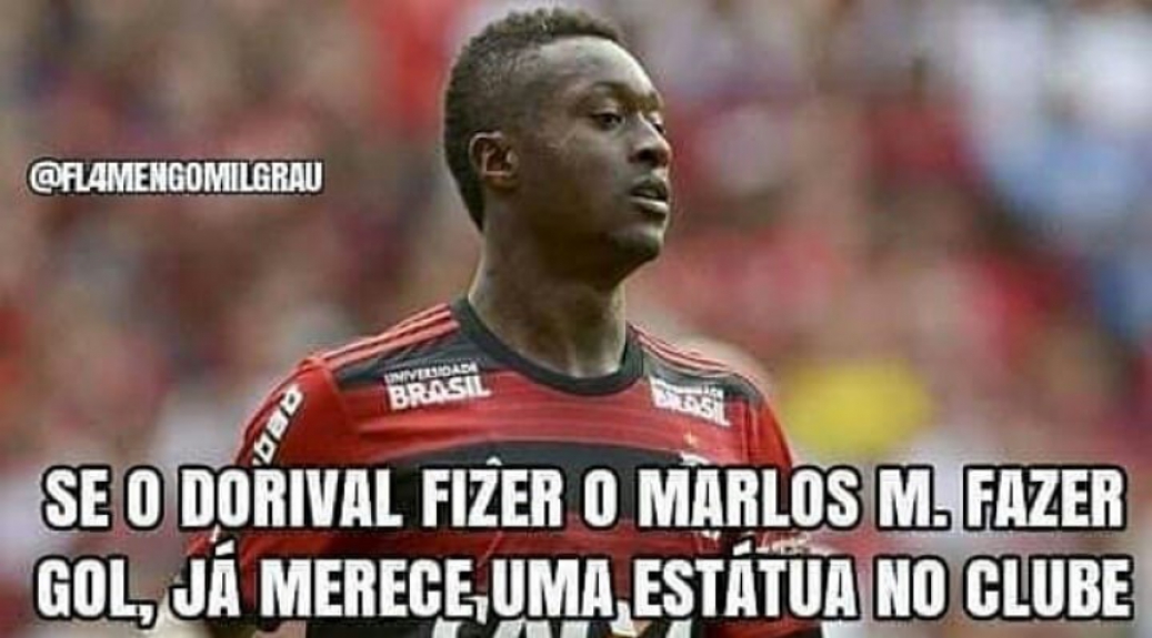 Rubro-negros fazem piadas com gol de Marlos Moreno contra o Palmeiras