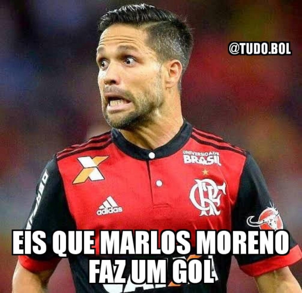 Rubro-negros fazem piadas com gol de Marlos Moreno contra o Palmeiras