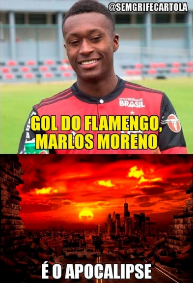 Rubro-negros fazem piadas com gol de Marlos Moreno contra o Palmeiras
