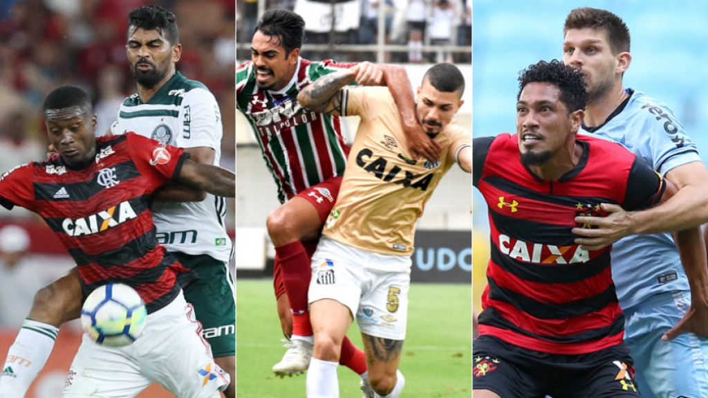 Montagem - Flamengo x Palmeiras // Santos x Fluminense // Gr&ecirc;mio x Sport