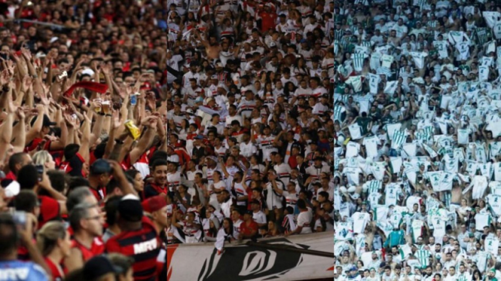 Montagem Torcida - Flamengo, São Paulo e Palmeiras