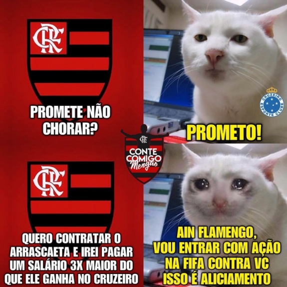 Em memes, rubro-negros comemoram as contrata&ccedil;&otilde;es de Gabigol e Arrascaeta
