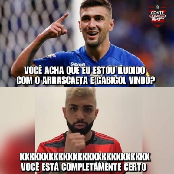 Em memes, rubro-negros comemoram as contrata&ccedil;&otilde;es de Gabigol e Arrascaeta