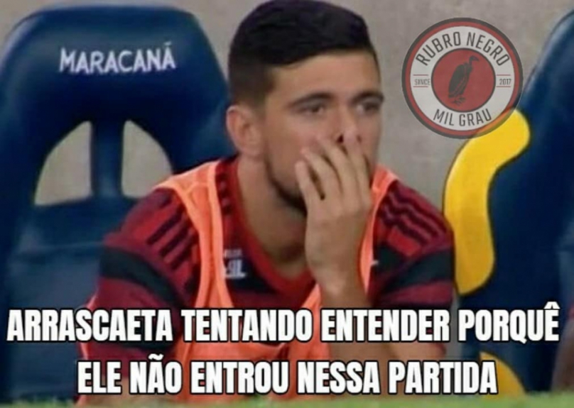 Rubro-negros fazem memes com Arrascaeta na reserva em derrota na Libertadores