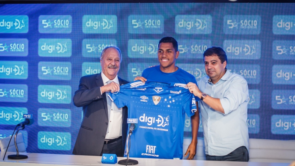 Pedro Rocha chega ao Cruzeiro por empréstimo e fica no clube até o fim de 2019-Reprodução;Cruzeiro