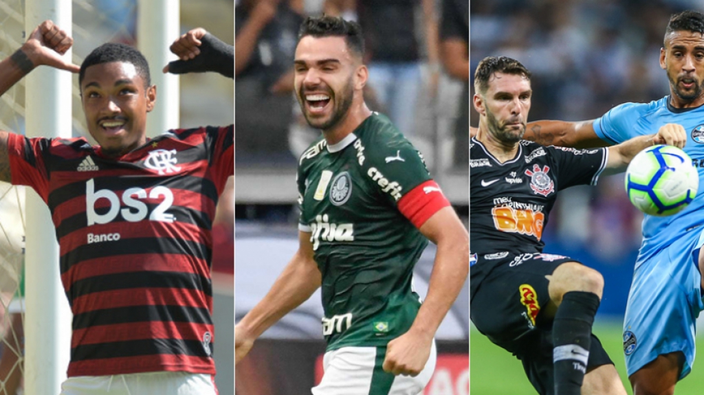 Montagem - Flamengo, Palmeiras e Corinthians