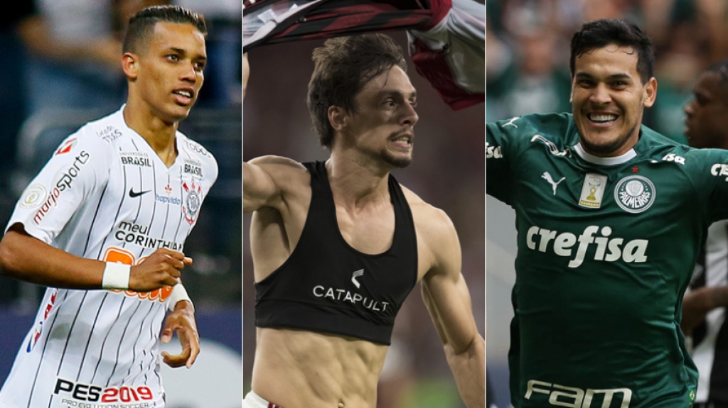 Motagem - Pedrinho, Rodrigo Caio e Gustavo Gomez
