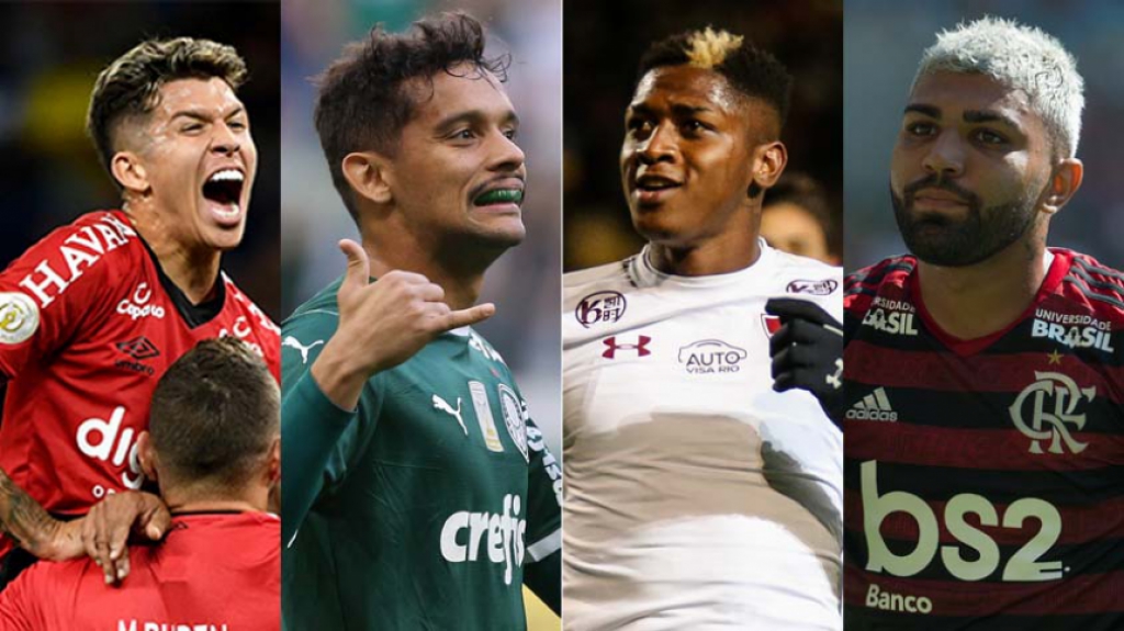 Montagem - Athletico-PR, Palmeiras, Fluminense e Flamengo