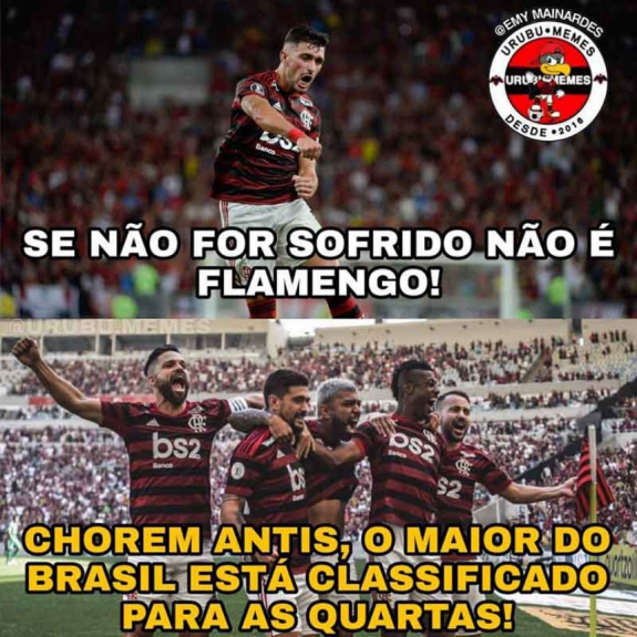 Euforia rubro-negra: os memes da classificação sobre o Emelec