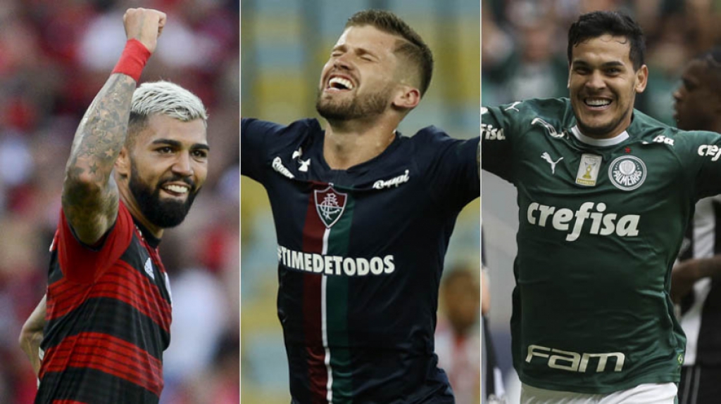 Montagem Gabigol, Caio Henrique e Gustavo Gomez