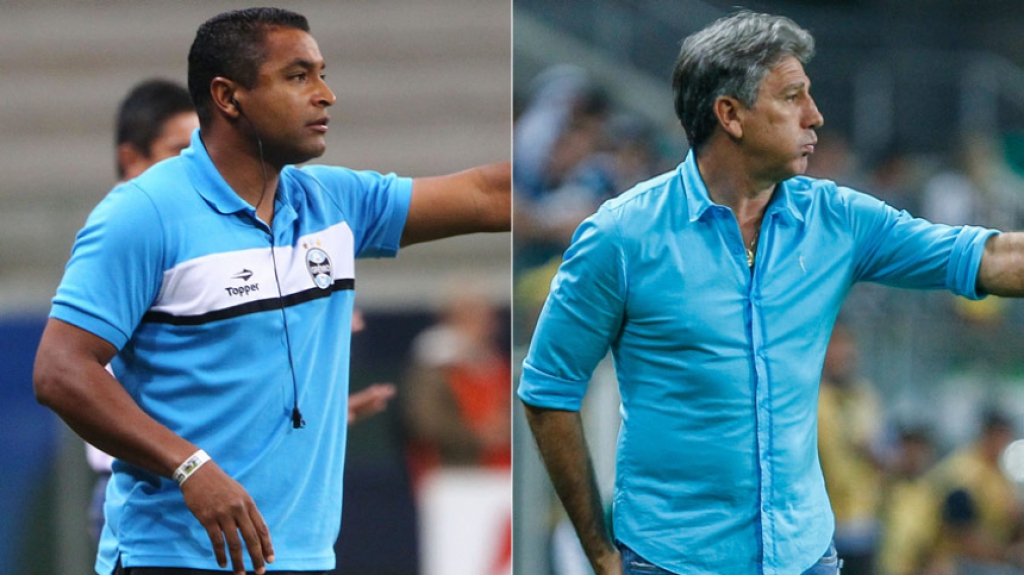 Montagem Técnicos - Roger Machado e Renato Gaúcho