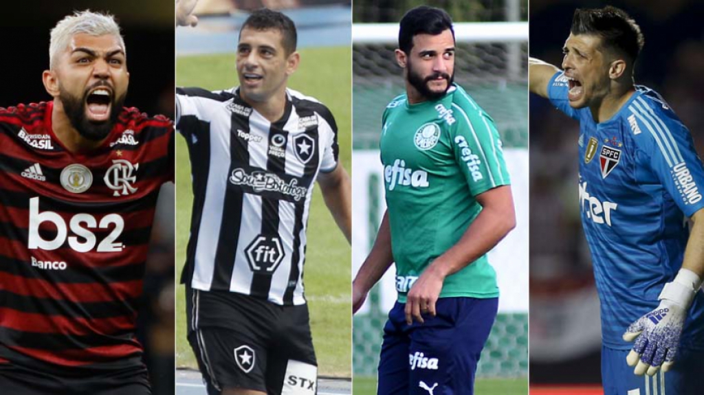 Montagem Gabigol, Diego Souza, Dourado e Volpi