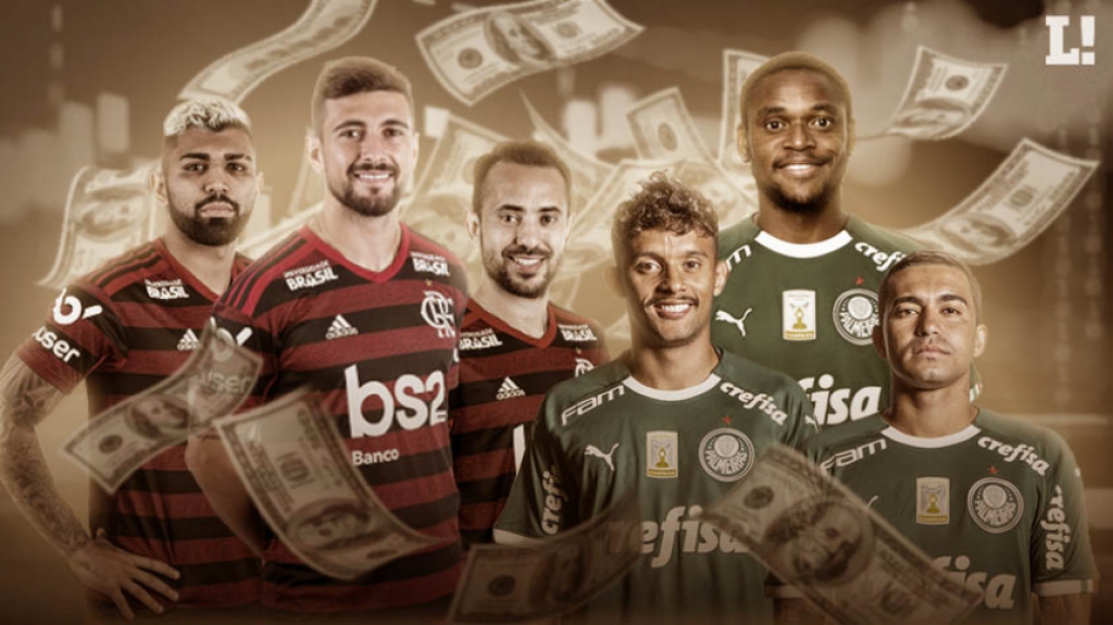 Montagem Flamengo e Palmeiras
