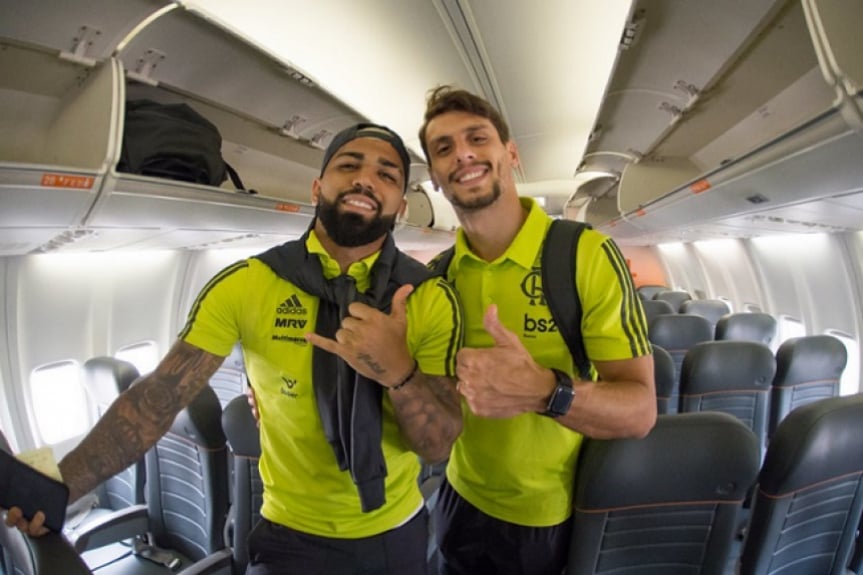 Gabigol e Rodrigo Caio - Flamengo