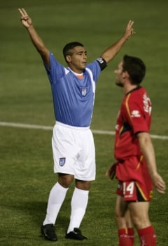 Romário em ação pelo Miami FC. Foram 22 gols em 29 partidas no ano de 2006