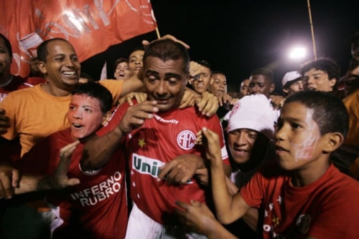 Romário no dia em que atuou pelo América-RJ, time do seu pai Edevair