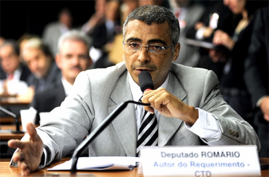 Romário atuando como deputado federal, cargo que exerceu entre 2010 e 2014
