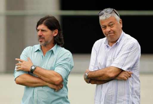 Wilson Gotardo e Antonio Carlos Mantuano - Treino do Botafogo (Foto: Wagner Meier/ LANCE!Press)