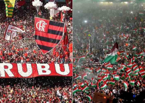 Montagem - Torcida Fla x Flu