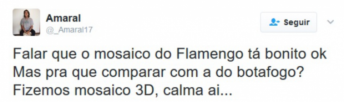 Rubro-negros e rivais comentaram sobre o mosaico