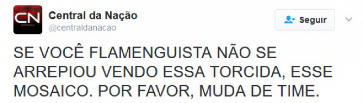 Rubro-negros e rivais comentaram sobre o mosaico