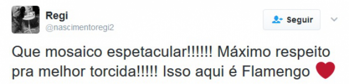 Rubro-negros e rivais comentaram sobre o mosaico