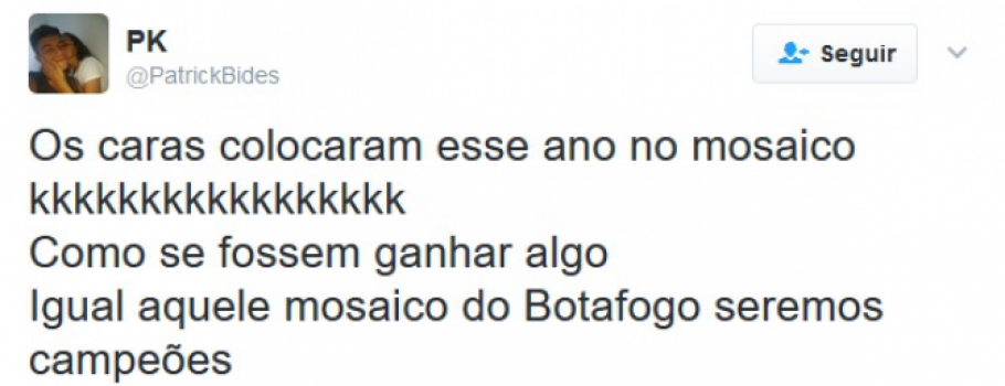 Rubro-negros e rivais comentaram sobre o mosaico