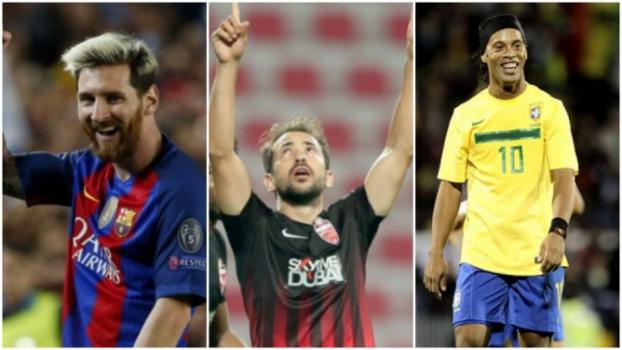 Messi, Everton Ribeiro e Ronaldinho